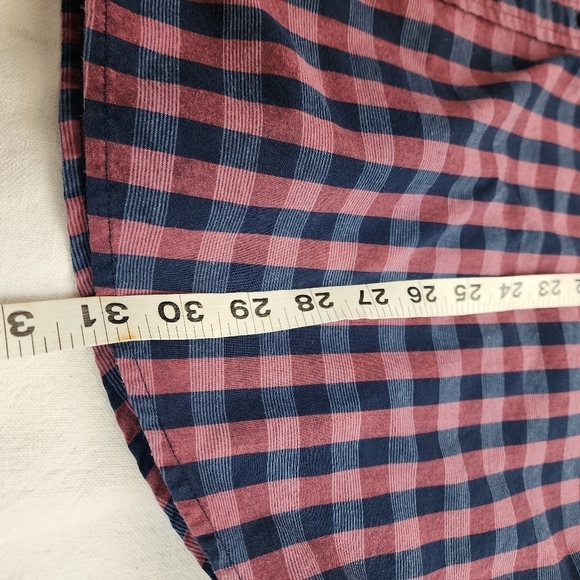 Levi's Strause Burgundy & Blue Plaid Button Down Longsleeve Men's Shirt Size XXL - Picture 6 of 6